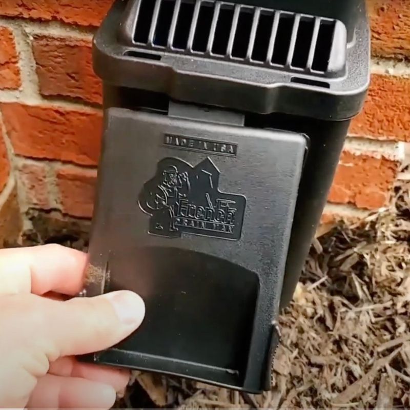 Downspout vented cleanout sealed position — buried downspout system North Dakota